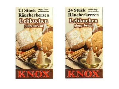 Produktbild von KNOX - 2er Set Räucherkerzen Räucherkegel Gr. M - Lebkuchen