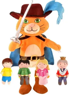 Image de Fiesta Crafts Marionnette à main Chat - Puss in Boots Set de marionnettes pour enfants