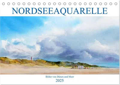 Produktbild von Nordseeaquarelle (Tischkalender 2025 DIN A5 quer), CALVENDO Monatskalender