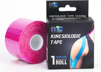 Produktbild von Medicalcorner24 Power Kinesiologie Tape pink 5 cm x 5 m