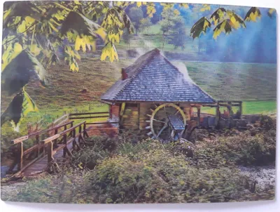 Produktbild von 3 D Ansichtskarte Mühle, Postkarte Wackelkarte Hologrammkarte, Schwarzwald