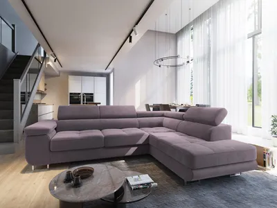 A sectional sofa in a modern living room.