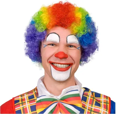 Imagen del producto de Peluca de payaso, rizada, de colores variados
