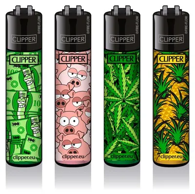 Produktbild von Clipper Feuerzeuge 4er Set: Mixed Pattern #1