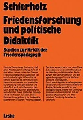 Obrázek produktu pro Friedensforschung und Politische Didaktik
