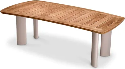 Produktbild von Casa Padrino Luxus Garten Esstisch Naturfarben / Sandfarben 230 cm