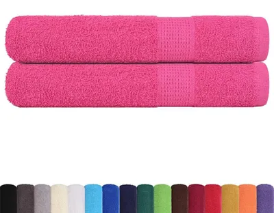 Immagine prodotto di vidaXL Asciugamani FROGN, 2 pezzi, rosa, 100x200 cm, 360 g/m²