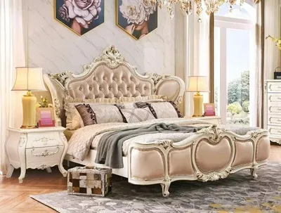 Produktbild von Schlafzimmer Bett 2х Nachttische Luxus Set Neu JVmoebel