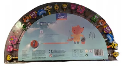 Produktbild von Kayet Buntstifte 20 Stück mit Radierern Tiermotive