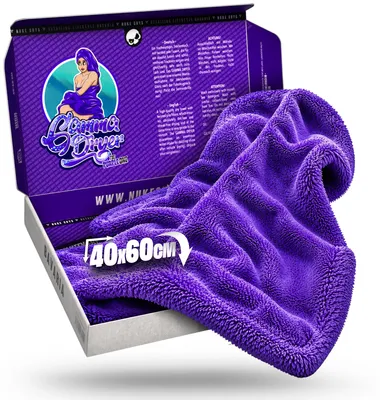 Produktbild von Nuke Guys Gamma Dryer L | Ultra saugstarkes Trockentuch 1400 GSM in Lila 40x60cm | Fusselfrei, abgerundete sanfte Fasern, kratzerfrei, groß | Premium Mikrofasertuch für Auto Motorrad Fahrrad
