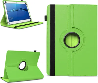 Produktbild von Tablet Hülle für Huawei MediaPad T1 T2 T3 T5 10 Tasche Case 360 Drehbar CoverFarben:Grün