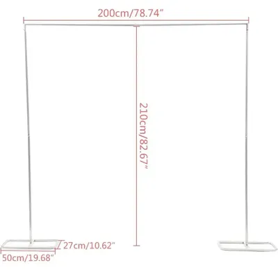 Produktbild von Hochzeits-Hintergrundständer - Hochzeitsbogen - Metall - 2,00 x 2,10 m - Weiß - Stabil und langlebig