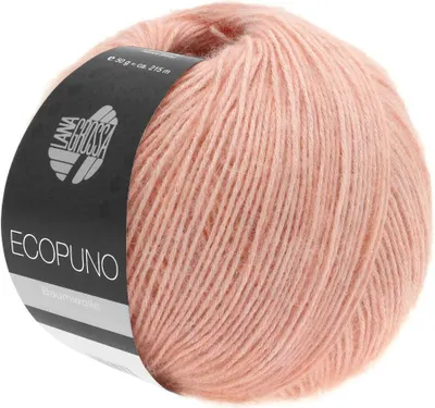 Produktbild von Lana Grossa ECOPUNO 50 g superweiches Ganzjahresgarn aus Baumwolle 80 Farben 215 m Farbe 007 - Pfirsich