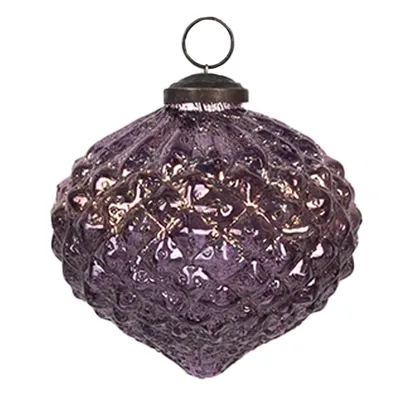 Produktbild von Clayre & Eef Weihnachtskugel Ø 8x8 cm Violett Glas