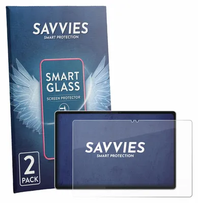 Produktbild von 2x Savvies Schutzglas Folie für Lenovo Tab Plus Gen 2 9H Panzer Schutzfolie Glas Displayschutz klar transparent