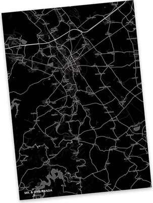 Produktbild von Mr. & Mrs. Panda Grußkarte Kreuzau - Geschenk, Postkarte, Ansichtskarte, Postkarten, Fotokarte, bildkarte, Stadt, Dorf Karte Landkarte Map Stadtplan
