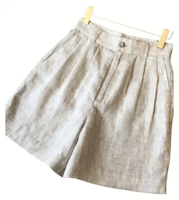 Productafbeelding van Currero Korte Broek Linnen Vrouwen Abrikoos XS