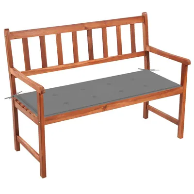Immagine prodotto di The Living Store Panca da giardino con cuscino 120 cm in legno massiccio di acacia