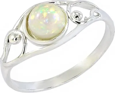 Produktbild von Silber Ring Glare739 mit Synthetischem Opal, Ringgröße 59, 24 mm Höhe, 20,7 mm Breite