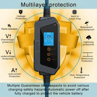 Image de Câble de recharge pour voiture électrique – câble de charge, chargeur mobile, chargeur domestique de type 2, étanche IP66