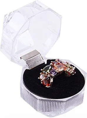Produktbild von Ringetui für Verlobungsringe - [Innenfarbe-Schwarz] - Ringbox für Ringe, Ringschachtel für Verlobungsring, Schmuckschachtel Hochzeit, Valentinstag Geschenkbox, Schmuckkästchen, Trauringetui