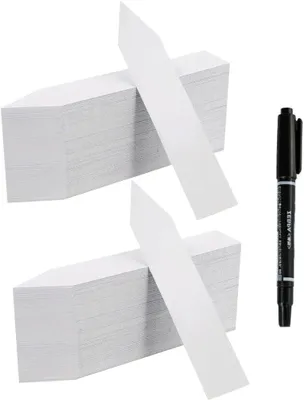 Imagen del producto de Placas para plantas, 200 unidades, plástico, 10 x 2 cm, resistentes a la intemperie, para jardín y cultivo