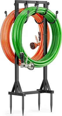Productafbeelding van Tuinslanghouder 116 cm, metaal, met haken, voor buiten