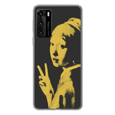 Produktbild von MuchoWow® Handyhülle Schutzhülle Hülle für Huawei P40 Vermeer - Kunst - Gelb Silikon Softcase Handy Hülle - Handytasche