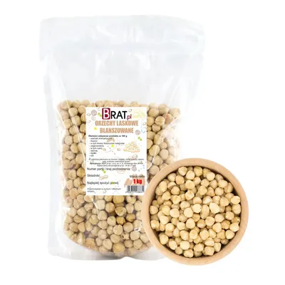 Obrázok produktu pre Blanšírované lieskové orechy 1kg Brat.pl