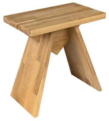 Obrázok produktu pre Kúpeľňová stolička ASTYLE, 40x41x25cm, masívne drevo, prírodný dub