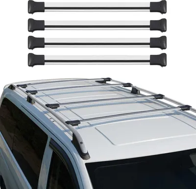 Obrázek produktu pro Střešní nosič zavazadel pro Ford Tourneo Custom 2012-2024 Aluminium Grey 4x