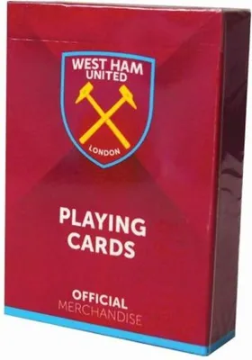Produktbild von West Ham United FC - Spielkarten BS2701 (Einheitsgröße) (Burgunderrot/Blau)