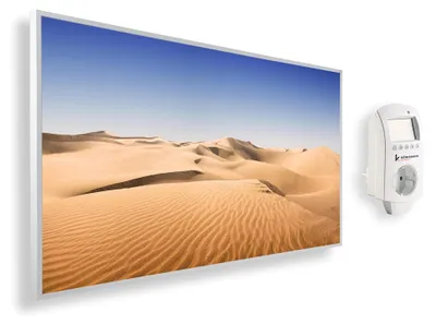 Imagen del producto de Calentador infrarrojo de 1200 vatios - Termostato inteligente - 1,8 x 60 x 120 cm - Eléctrico - Para uso en interiores
