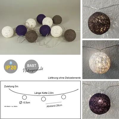 Produktbild von LED Lichterkette BALL 10 flammig für Innen, Dekoleuchte
