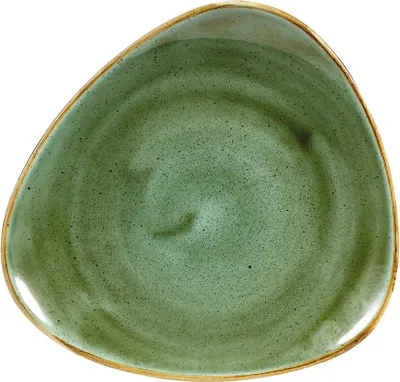 Image de Assiettes triangulaires Churchill Stonecast, vert saphir, 192 mm (12 pièces)
