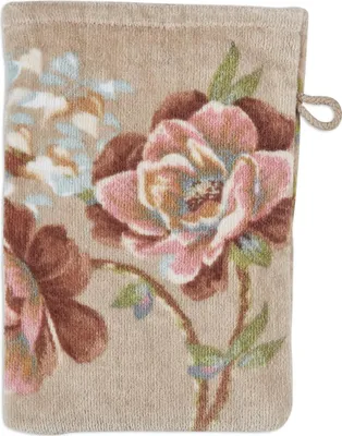 Produktbild von PIP STUDIO Secret Garden Waschhandschuh khaki 16x22cm (1 Stück)