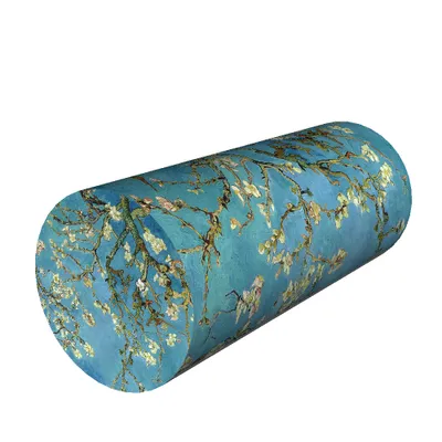 Image de Bertoni Coussin anatomique thermoélastique à roulettes, Idéal pour la santé de la colonne vertébrale, confort et design Ø15x40 cm