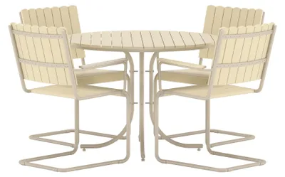 Image de Holmsund set de jardin table 100x100cm 4 chaises beige.