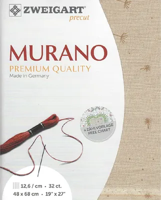 Obrázek produktu pro Počítací látka MURANO Zweigart Precut 32 ct. 3984 barva 2429 béžová přání, vyšívací látka pro vyšívání 48x68 cm