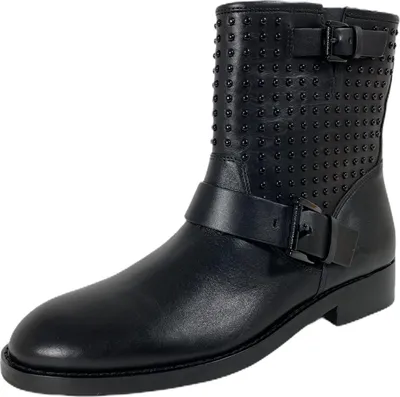 Zdjęcie produktu dla D20 biker stivaletto donna MICHAEL KORS czarne skórzane botki damskie