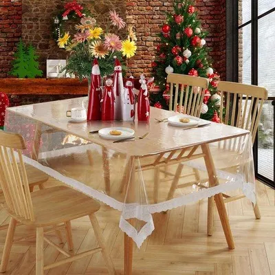 Produktbild von Durchsichtige Tischdecke, abwaschbar, transparent