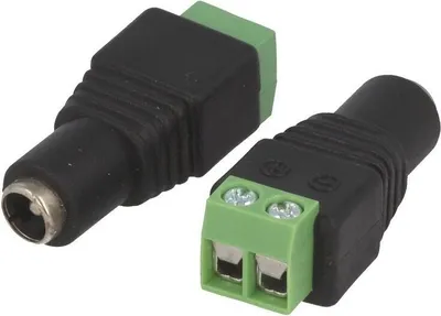 Produktbild von DC-Buchse 2,1 x 5,5 mm mit Befestigungsklammern Adapter Steckverbinder Anschluss DC-Hohlstecker