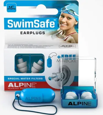 Immagine prodotto di Alpine SwimSafe - tappi per le orecchie per il nuoto e contro l'acqua, Miniboxx