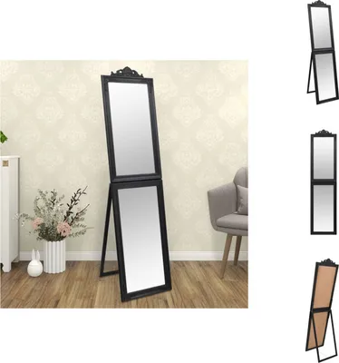Obrázek produktu pro vidaXL Stojící zrcadlo černé 45x180 cm - Zrcadlo