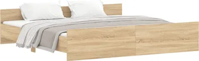 Obrázek produktu pro vidaXL Rám postele s čelem a podnožkou Sonoma dub 200x200 cm