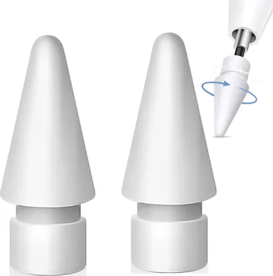 Produktbild von Apple Pencil Spitze für Apple Pencil 1. und 2. Generation, hochempfindliche Ersatzspitzen und präzise Stiftspitzen, 2er-Pack