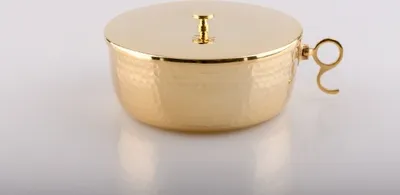 Produktbild von Ciborium gehämmerte Struktur vergoldet Ø 17 cm