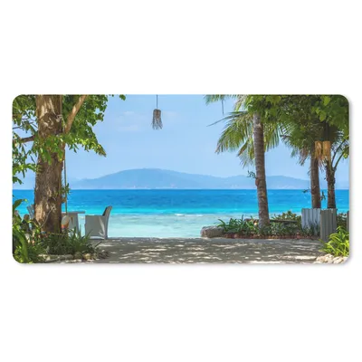 Produktbild von MuchoWow® Schreibtischunterlage Tropisch - Strand - Meer 80x40 cm - XXL Mauspad - Gaming Mauspad