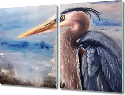 Produktbild von Coloray Schneidebrett Herdabdeckplatte 2x40x52 cm Kochplattenabdeckung Küchenbrett Hackbrett - Tier Vogel