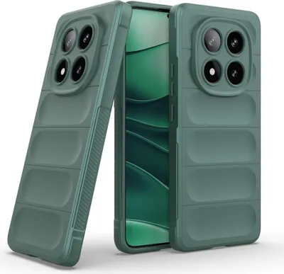 Produktbild von Handy Hülle für Xiaomi Redmi Note 14 Pro 5G Grip Case Cover Schutzhülle Softgrip Farbe: Grün